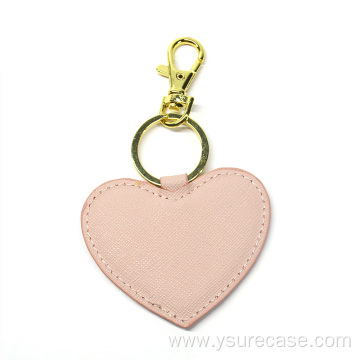 metal key chain leather chain round key ring